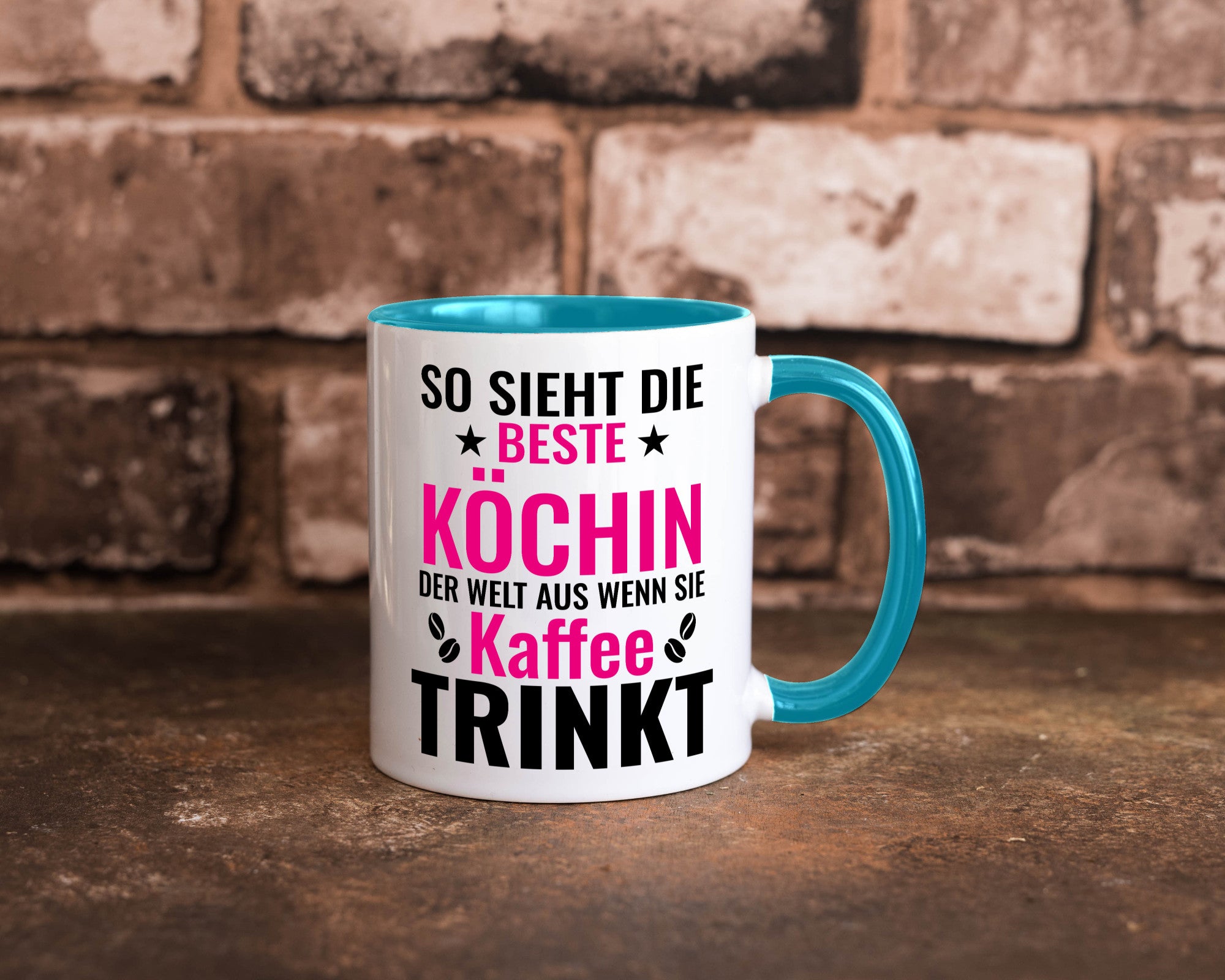 Kaffee trinkt: Köchin | Chefköchin Chefkoch Humor Arbeit Kollegen Büro