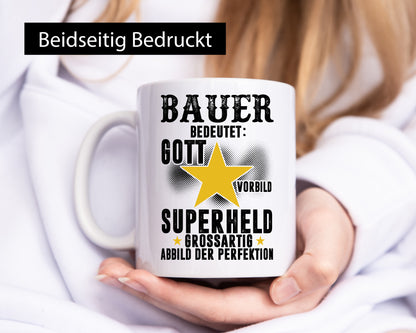 Bedeutung von Bauer | Bauernhof Landwirtschaft Geschenkidee Humor Tasse