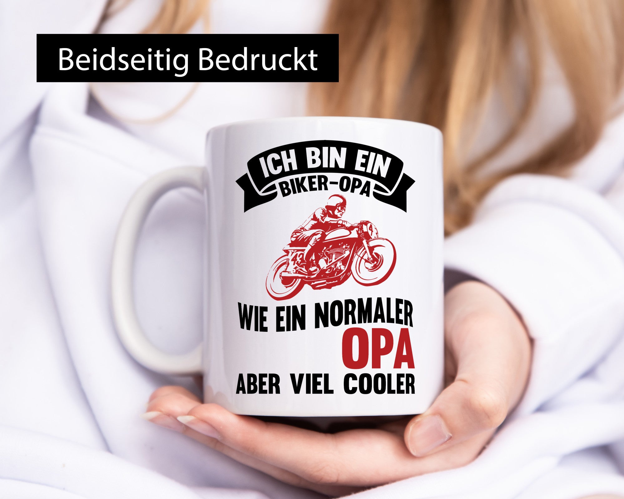 Biker Opa | Cooler Großvater lustig Familie Geschenkidee Geschenk Tasse