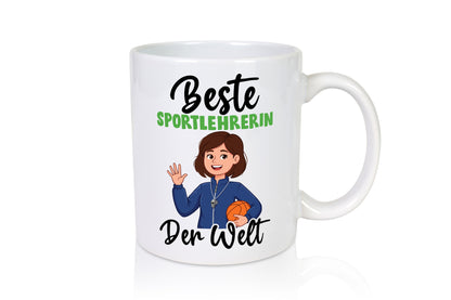 Beste Sportlehrerin | Lehrer Sport v2 lustig Humor Geschenkidee Geschenk Tasse