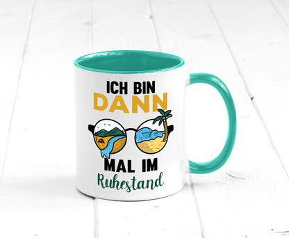 Bin dann mal im Ruhestand | Sonnenbrille Palme Meer lustig Jubiläum Geschenk