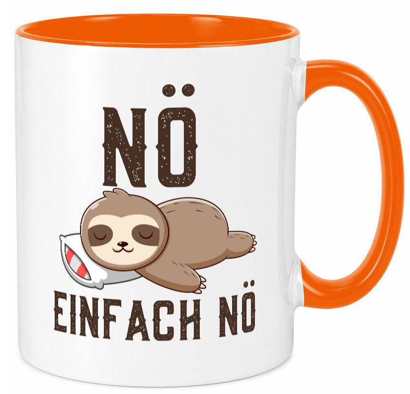 Einfach Nö | Faultier Faulpelz Null Bock Comic Geschenk Tierliebhaber Humor Tasse