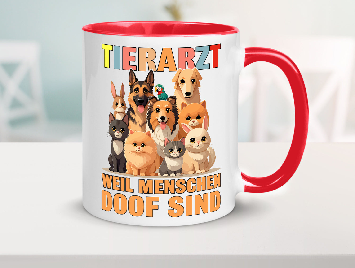 Tierarzt weil Menschen doof sind | Tierärztin lustig Tierliebhaber Humor