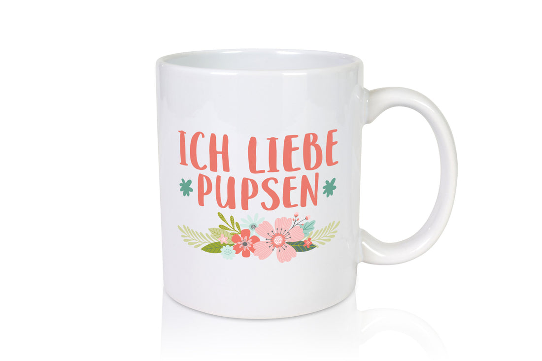 Ich liebe pupsen | Frauen Tasse Mädchen Blumen Humor Geschenkidee