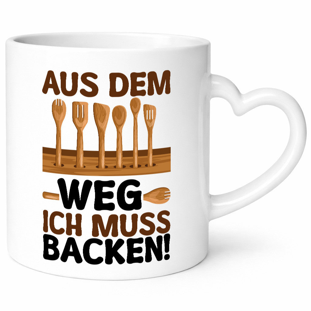 Aus dem weg ich muss backen | lustiger Spruch Geschenk Humor Geschenkidee Tasse