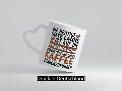 Unterstützung durch Kaffee | Kaffeliebhaber gute Laune Geschenk Humor
