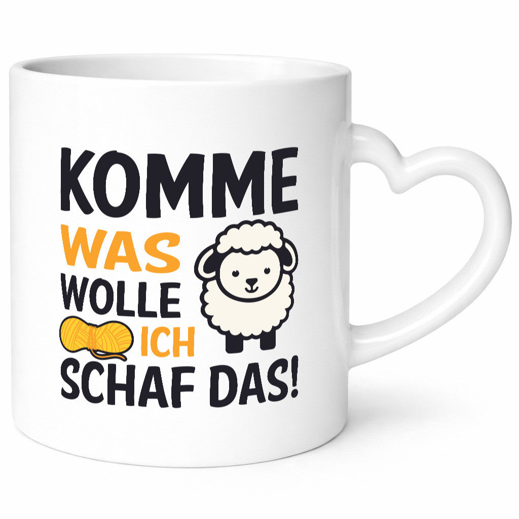 Komme was wolle, ich schaf das | Wolle Humor Geschenkidee Tasse