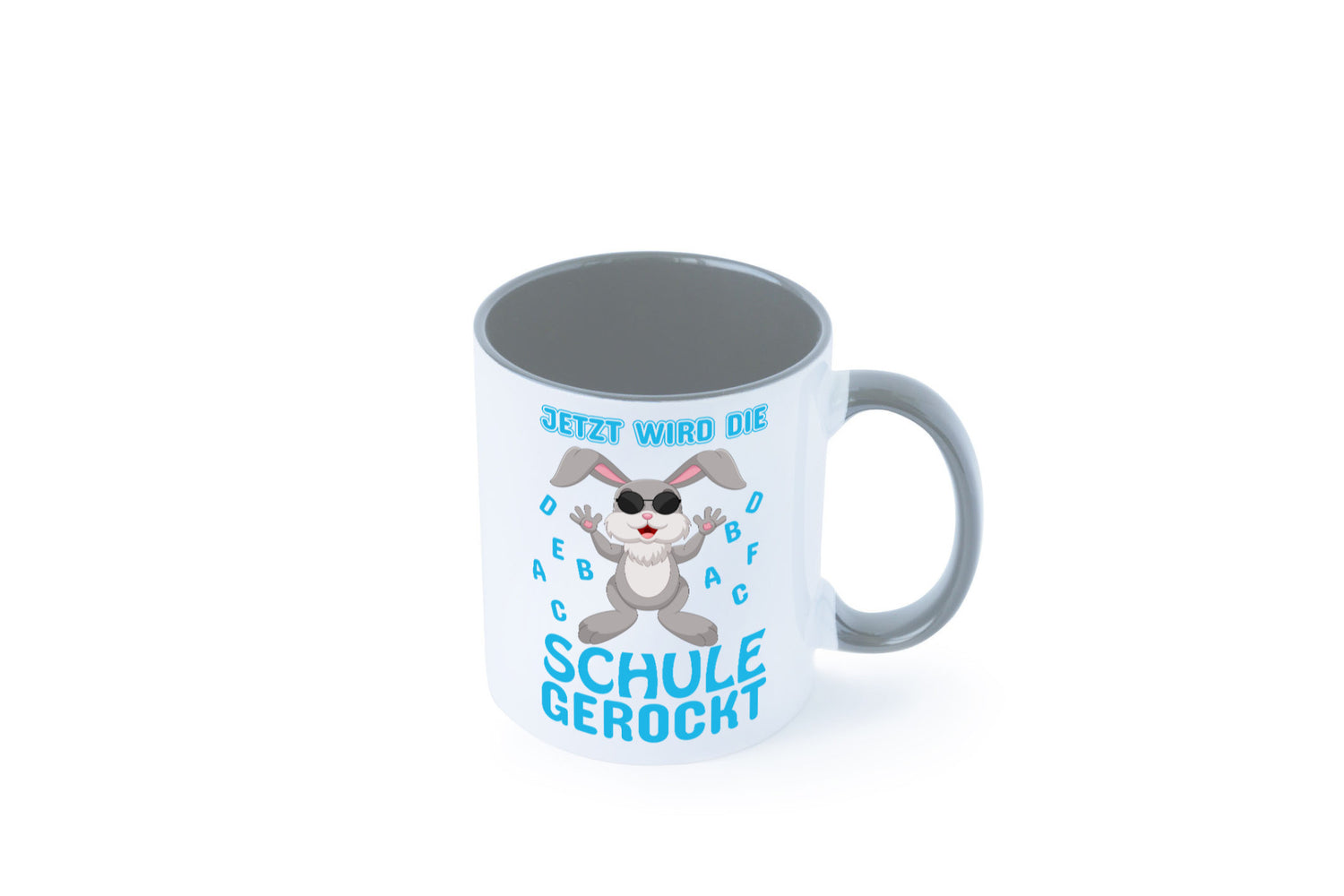 Schule wird gerockt | Schulbeginn Tasse cooler Hase lustiger Spruch Geschenk