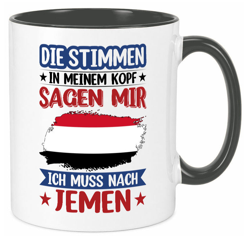Jemen | Urlaub Stimmen in meinem Kopf Traumland Geschenk Humor Geschenkidee Tasse