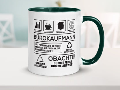 Achtung Probleme Bürokaufmann | Kaufmann Humor Arbeit Kollegen Büro