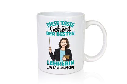Im Universum: Lehrerin | Schule Beruf Schüler Geschenk Arbeit Kollegen Büro