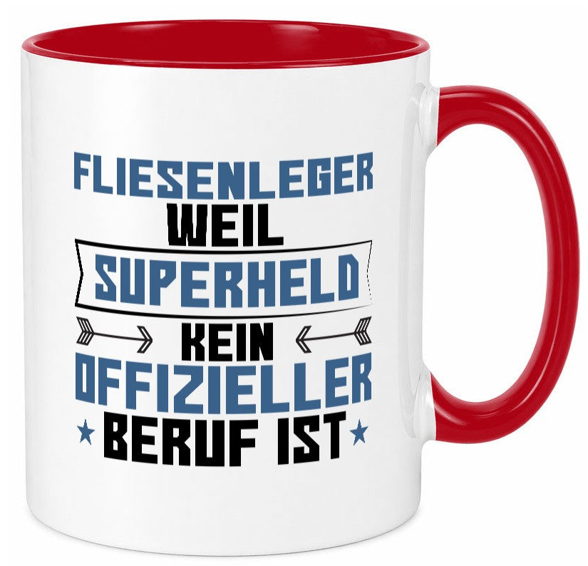 Superheld Fliesenleger | Fliesenlegen Bau Geschenk Humor Geschenkidee lustiger Tasse