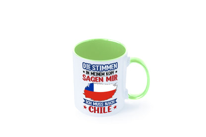 Chile | Urlaub Stimmen in meinem Kopf Traumland Geschenkidee Humor Tasse