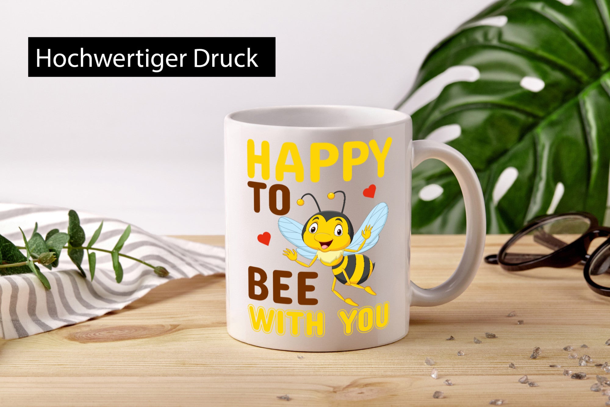 Happy Bee | Beziehung Tasse Freundschaft Bienen Humor Geschenkidee