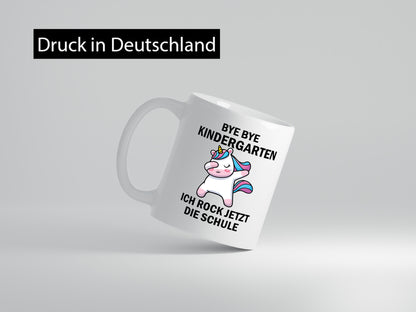 Tschüss Kindergarten | Rock jetzt die Schule Einhorn lustig Humor Geschenkidee