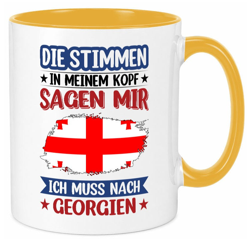 Georgien | Urlaub Stimmen in meinem Kopf Traumland Geschenkidee Humor Tasse