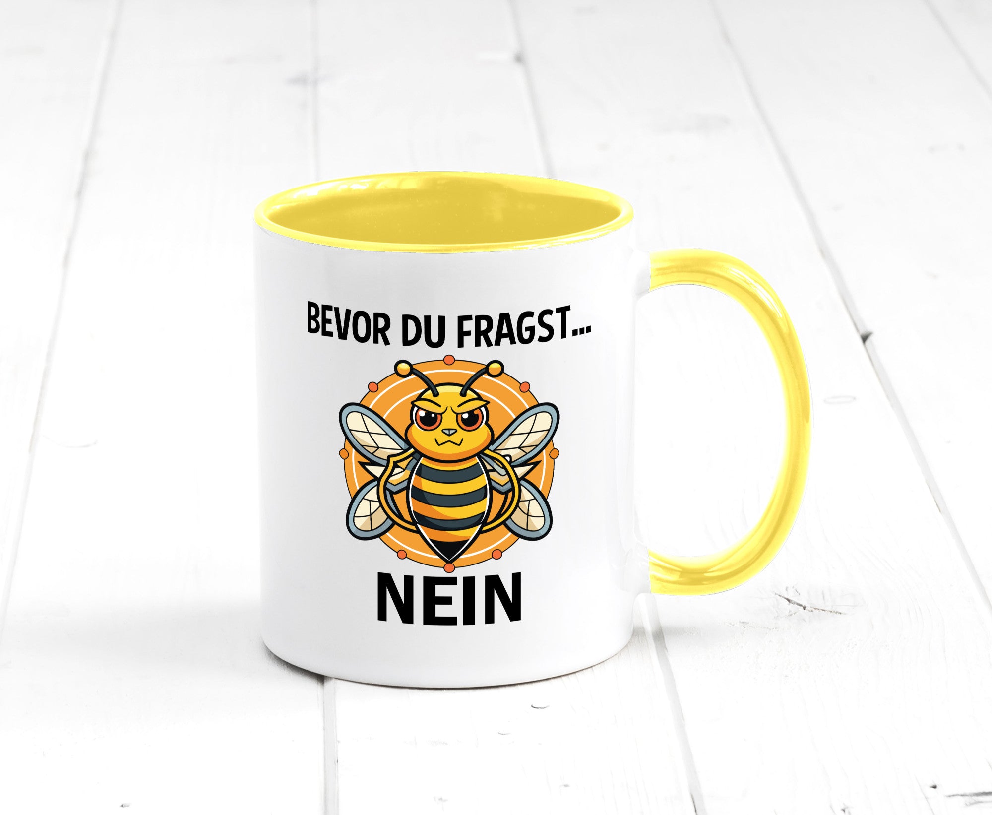 Bevor du fragst... Nein | Hummeln v2 lustig Humor Geschenkidee Geschenk Tasse