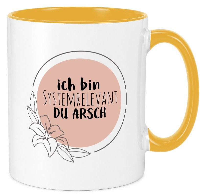 Ich bin Systemrelevant | Krankenschwester Hase mit Maske lustig Humor Tasse