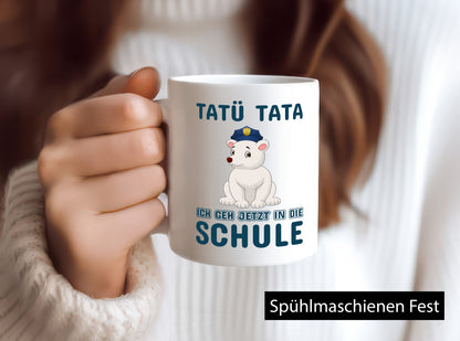 Polizei Eisbär | Tatü Tata Einschulung Tasse Schule lustig Humor Geschenkidee