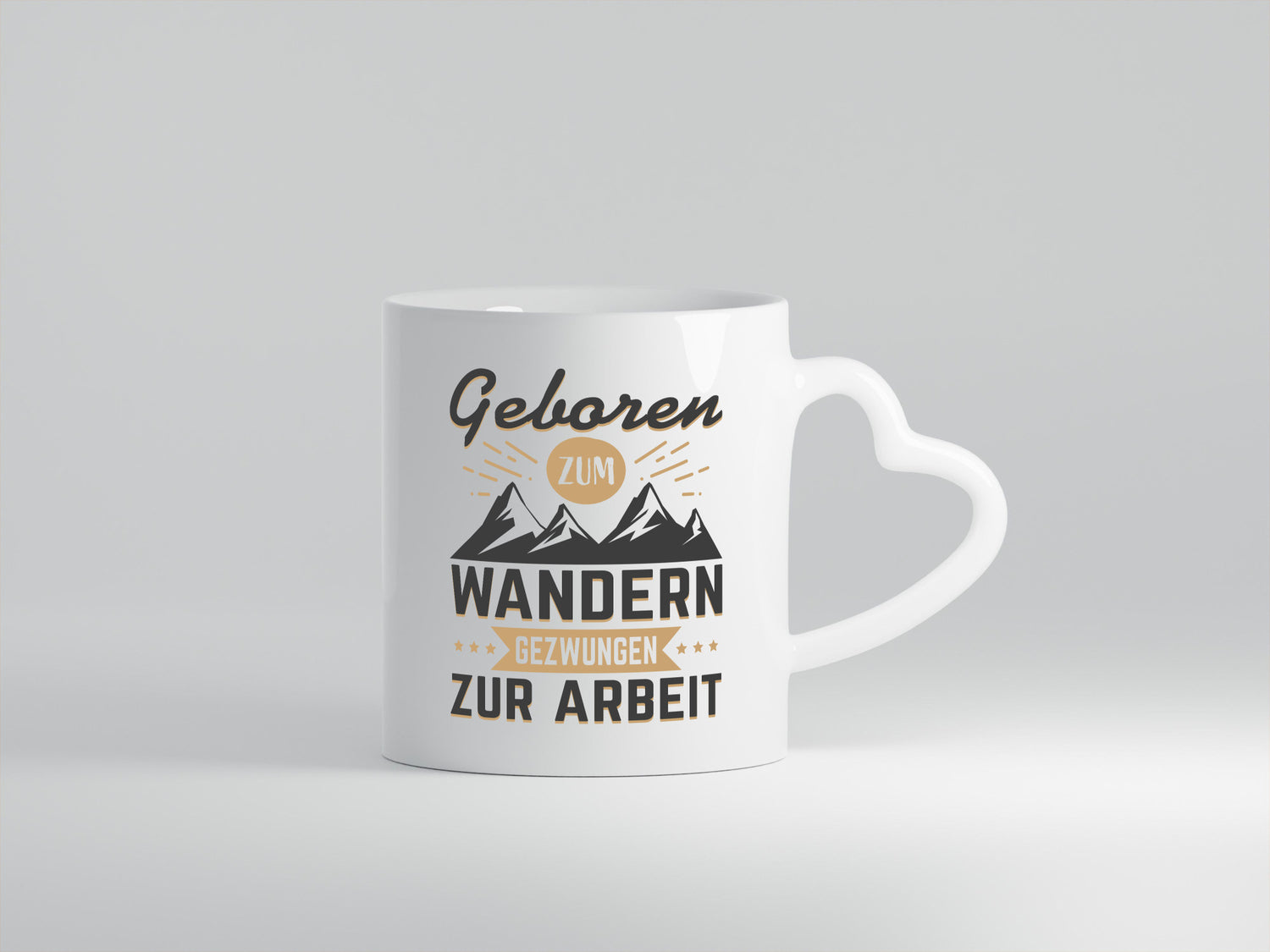 Geboren zum Wandern, gezwungen zur Arbeit | Berge Sterne Humor Kollegen Büro