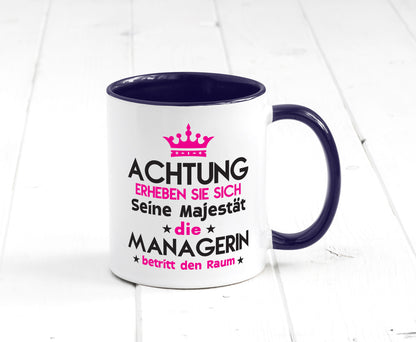 Seine Majestät Managerin | Management lustig Humor Geschenkidee Geschenk Tasse