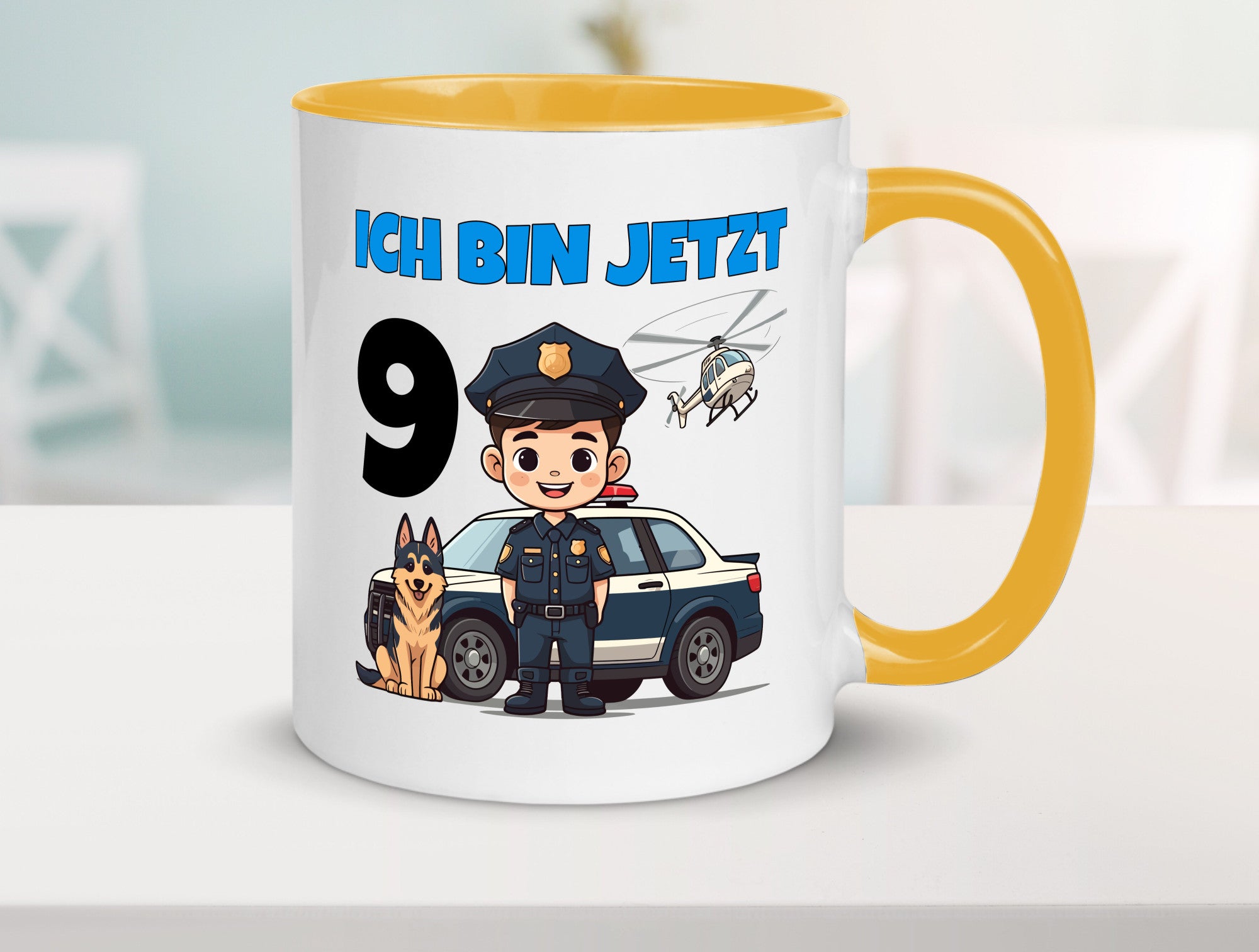 9. Geburtstag | 9 Jahre Polizei Kind Polizeiauto lustig Geschenkidee Geschenk