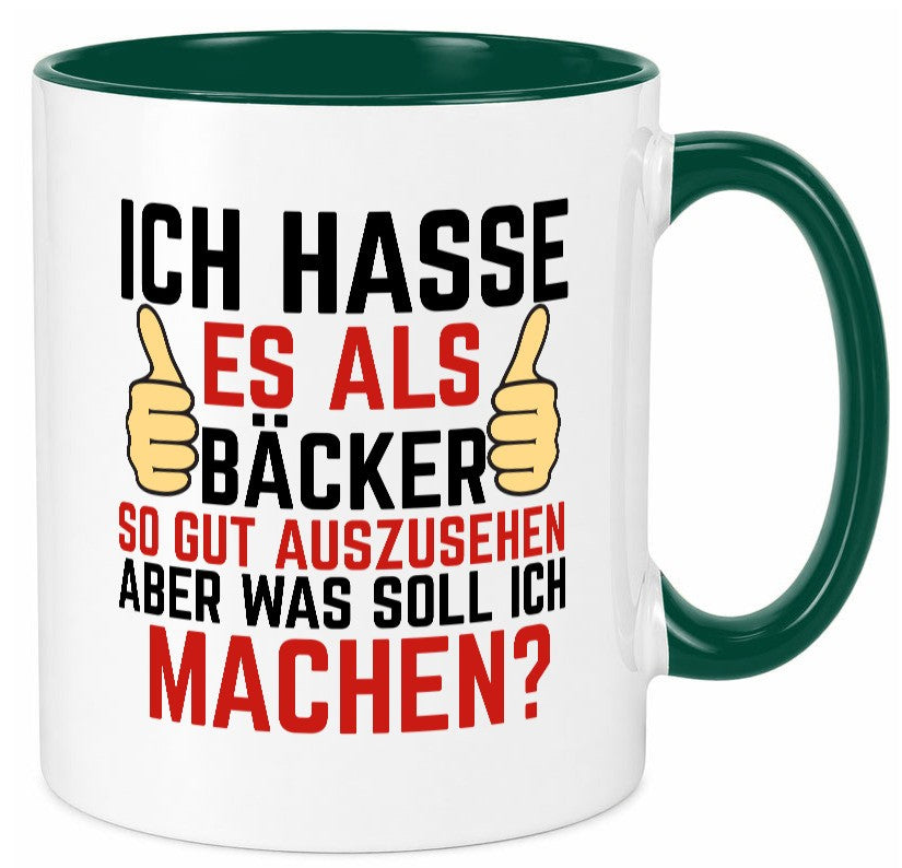 Als Bäcker so gut auszusehen | Bäckerrei Geschenk Humor Geschenkidee lustiger Tasse