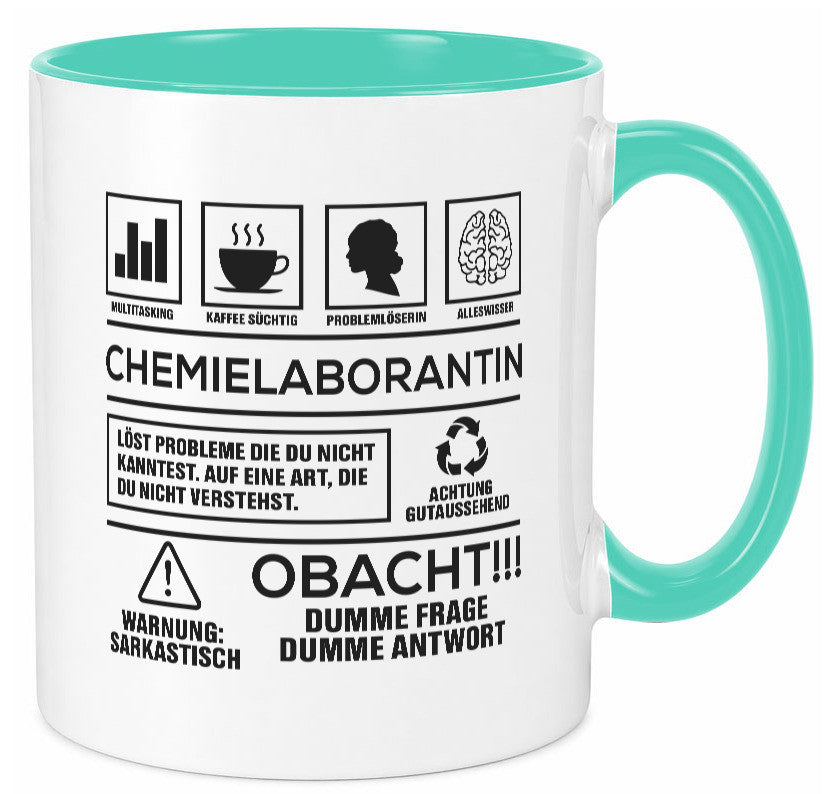Achtung Probleme Chemielaborantin | Laborantin Chemie Geschenk Humor