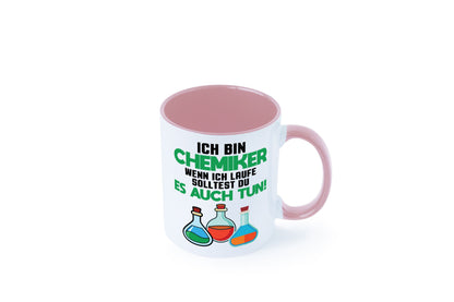 Ich bin chemiker wnen laufe solltest du es auch tun Humor Geschenkidee Tasse