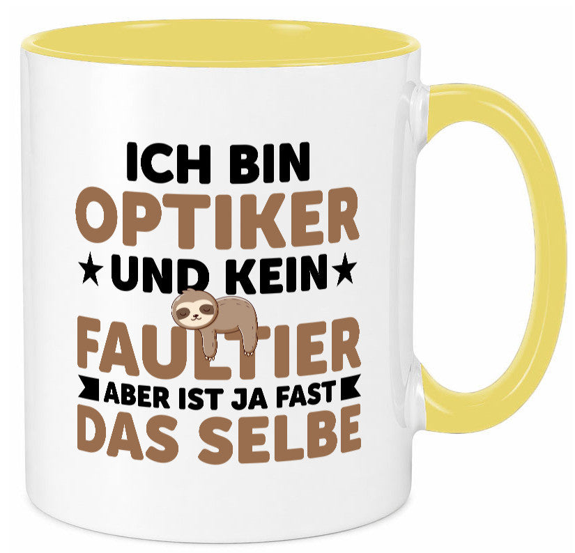 Ich bin kein Faultier: Optiker | Augenoptiker v2 lustiger Spruch Geschenk