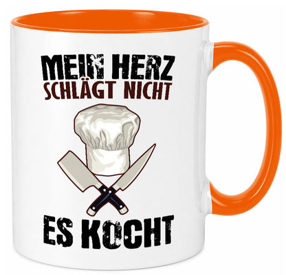 Mein Herz kocht Humor Geschenkidee Tasse