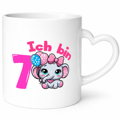 7. Geburtstag | 7 Jahre Elefant Mädchen Geschenk Geschenkidee lustiger Spruch
