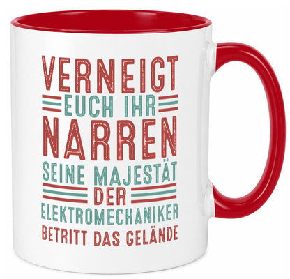 Verneigt euch: Elektromechaniker | Mechaniker v2 Geschenkidee Humor Tasse