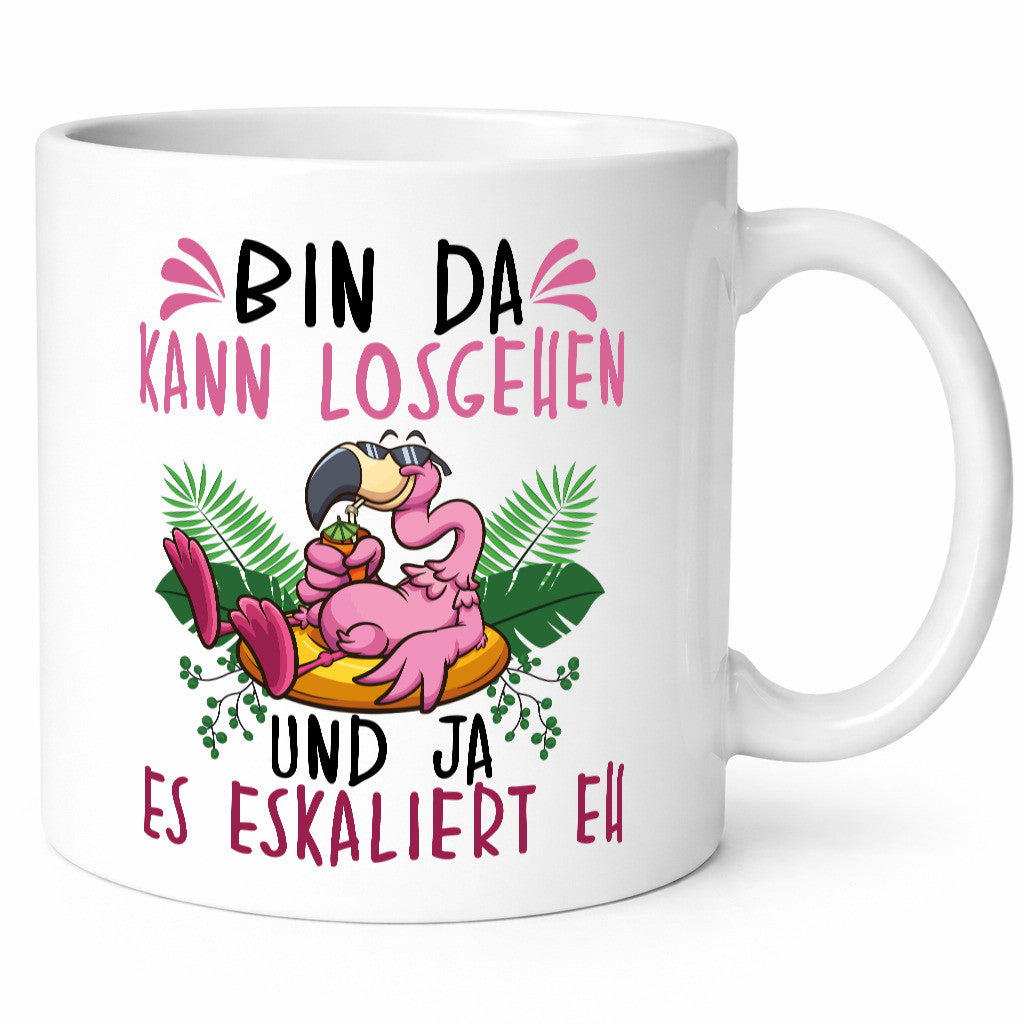 Flamingo | Bin da kann losgehen Party Geschenk Humor Geschenkidee lustiger