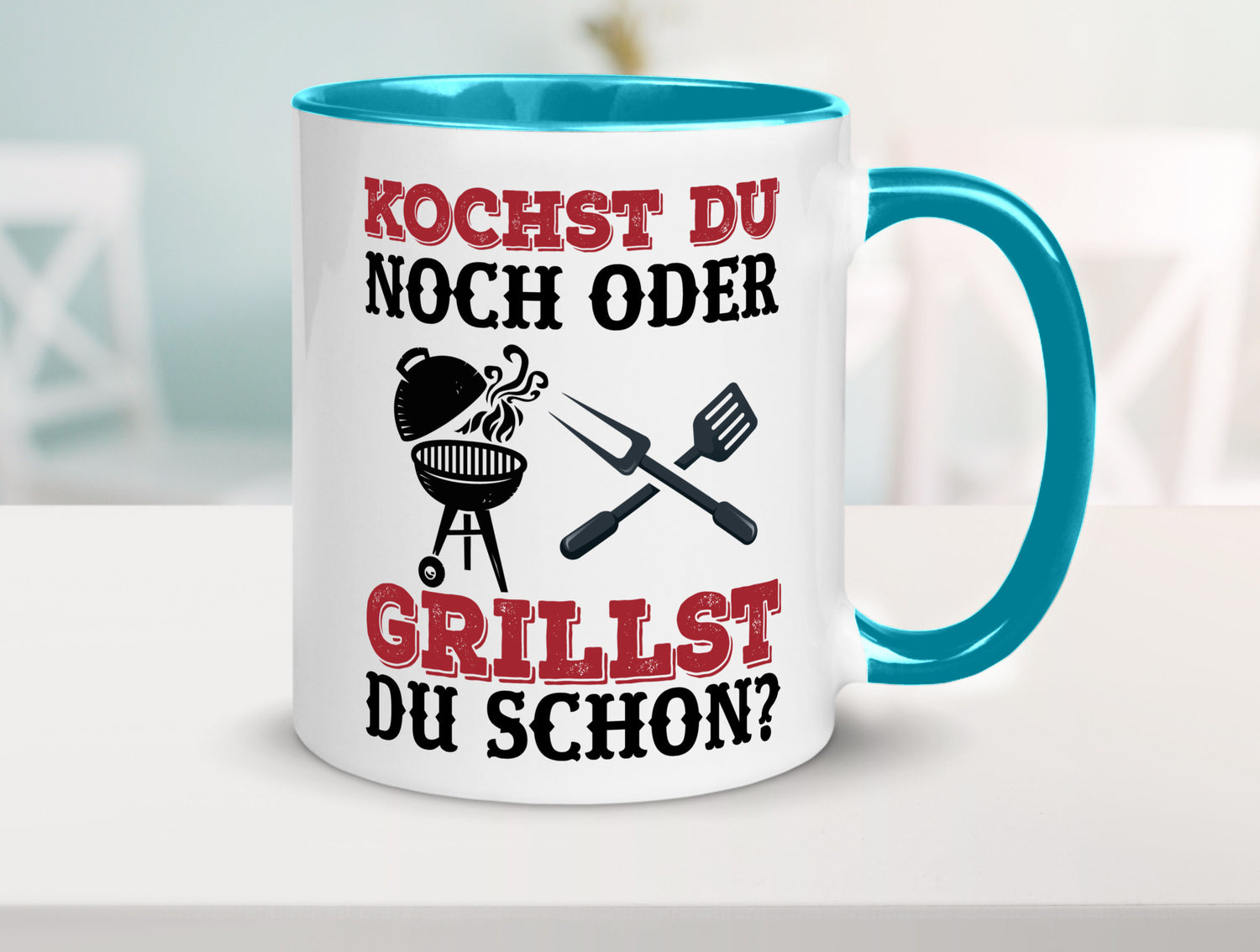 Grillst du schon? | Spruch Tasse Grillen Männer Geschenkidee Humor