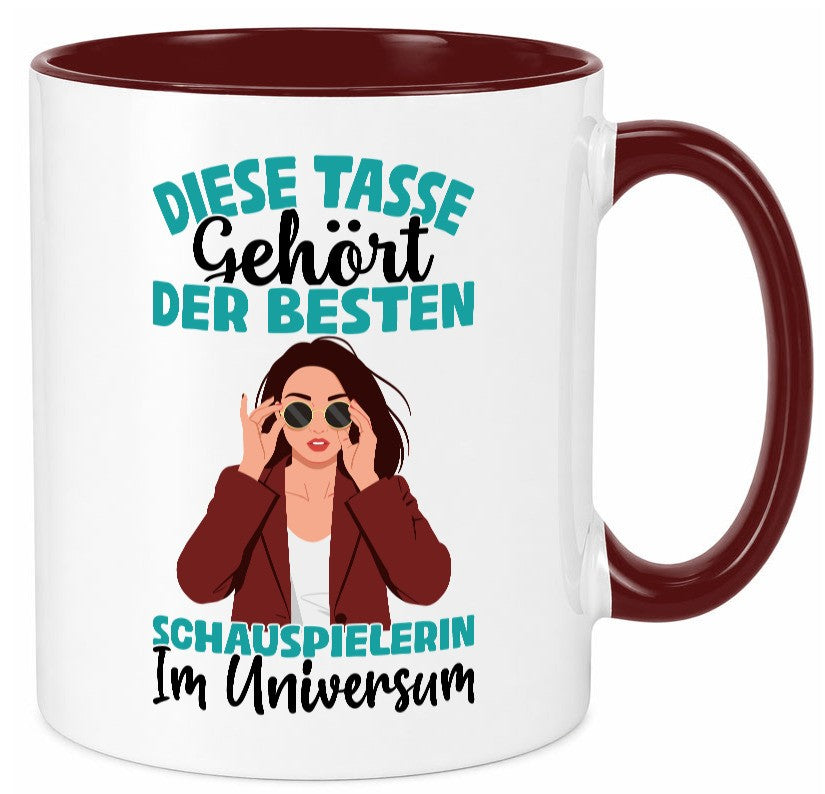 Im Universum: Schauspielerin | Theater Geschenkidee Humor Tasse