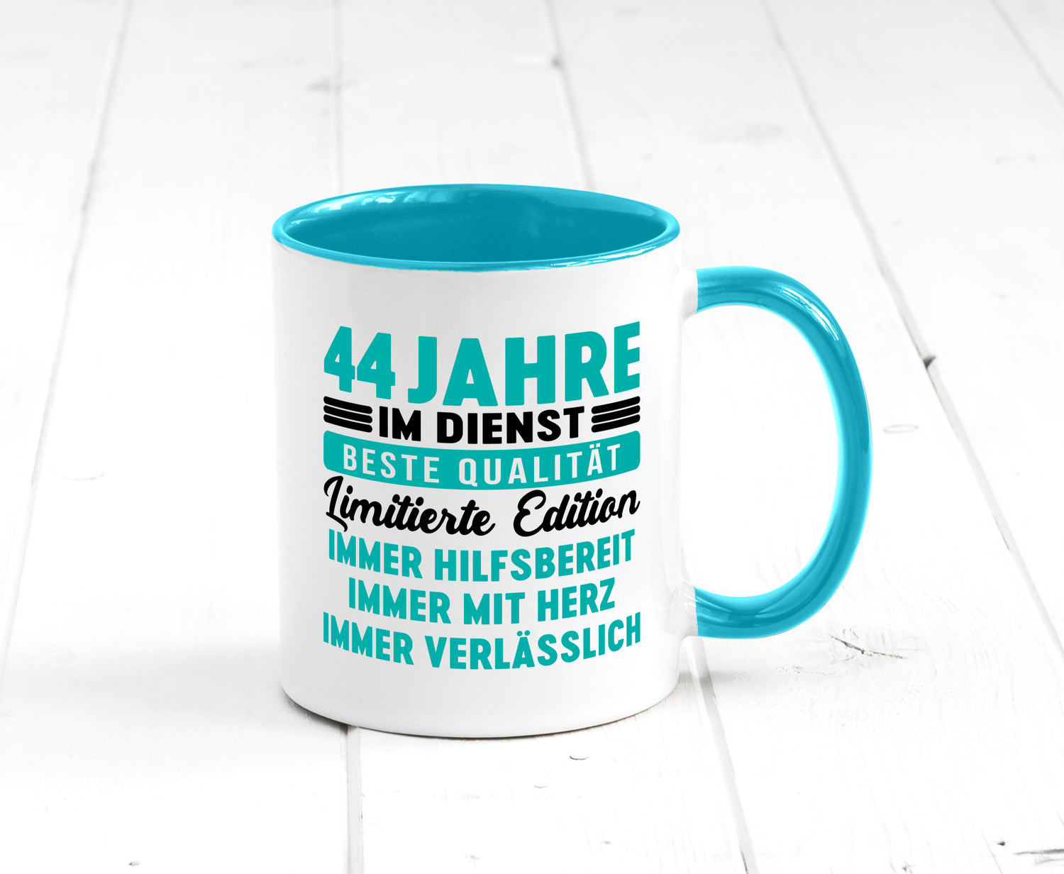 44 Jahre im Dienst | Jubiläum Arbeit v5 lustig Kollegen Büro Geschenk Tasse
