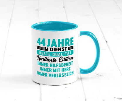 44 Jahre im Dienst | Jubiläum Arbeit v5 lustig Kollegen Büro Geschenk Tasse