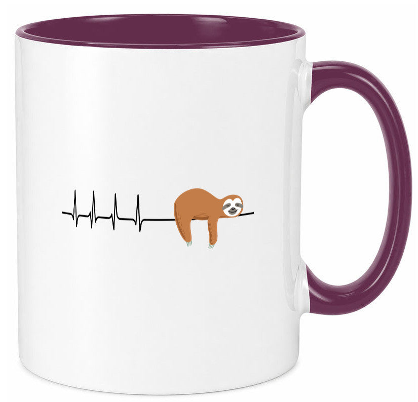 Herzschlag Faultier | Faulheit Morgenmuffel faul Humor Tierliebhaber