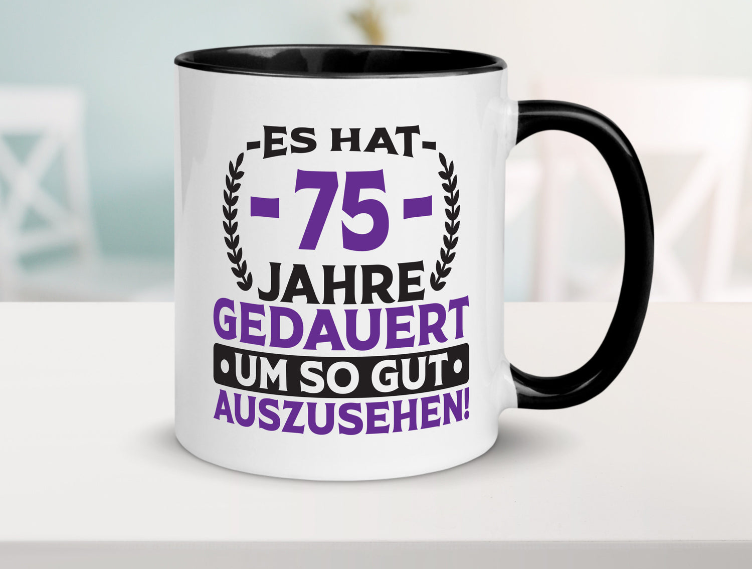 75 Jahre gedauert um so gut auszusehen | 75. Geburtstag Humor Geschenkidee Tasse