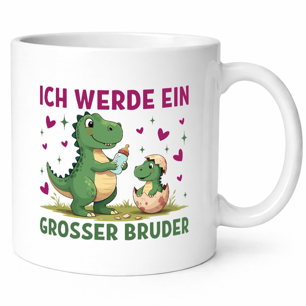 Ich werde ein Großer Bruder | Dino Dinosaurier lustiger Spruch Geschenk Humor