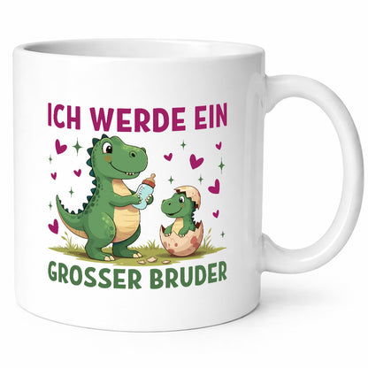 Ich werde ein Großer Bruder | Dino Dinosaurier lustiger Spruch Geschenk Humor