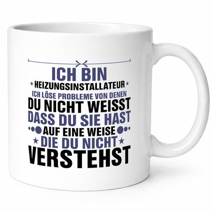 Löse Probleme: Heizungsinstallateur | Heizungsbauer lustiger Spruch Geschenk