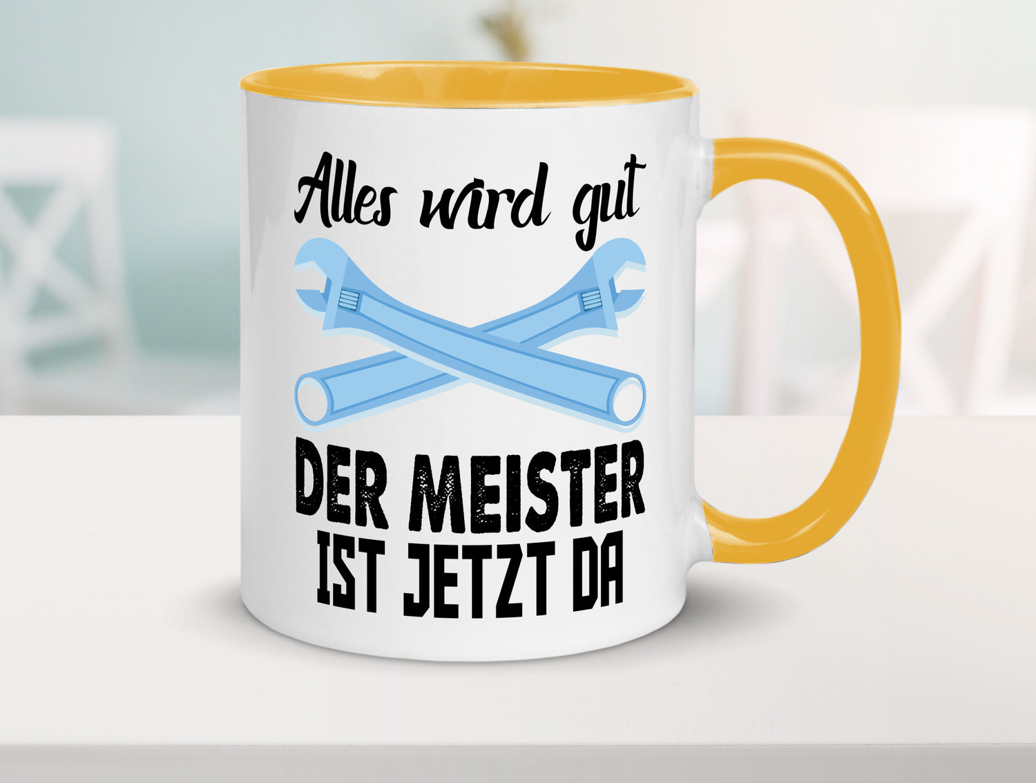 Alles wird gut der meister ist jetzt da | Klempner Humor Geschenkidee Tasse