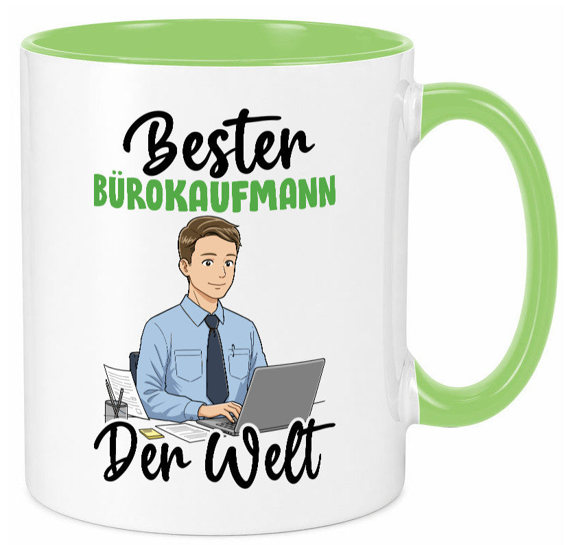 Bester Bürokaufmann | Kaufmann v2 lustig Arbeit Kollegen Büro Geschenk Tasse