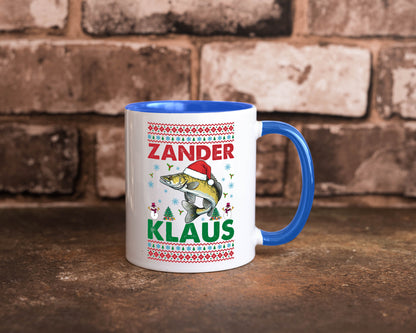 Zander Klaus | Ugly Christmas Angler Angeln v2 Geschenk Humor Geschenkidee Tasse