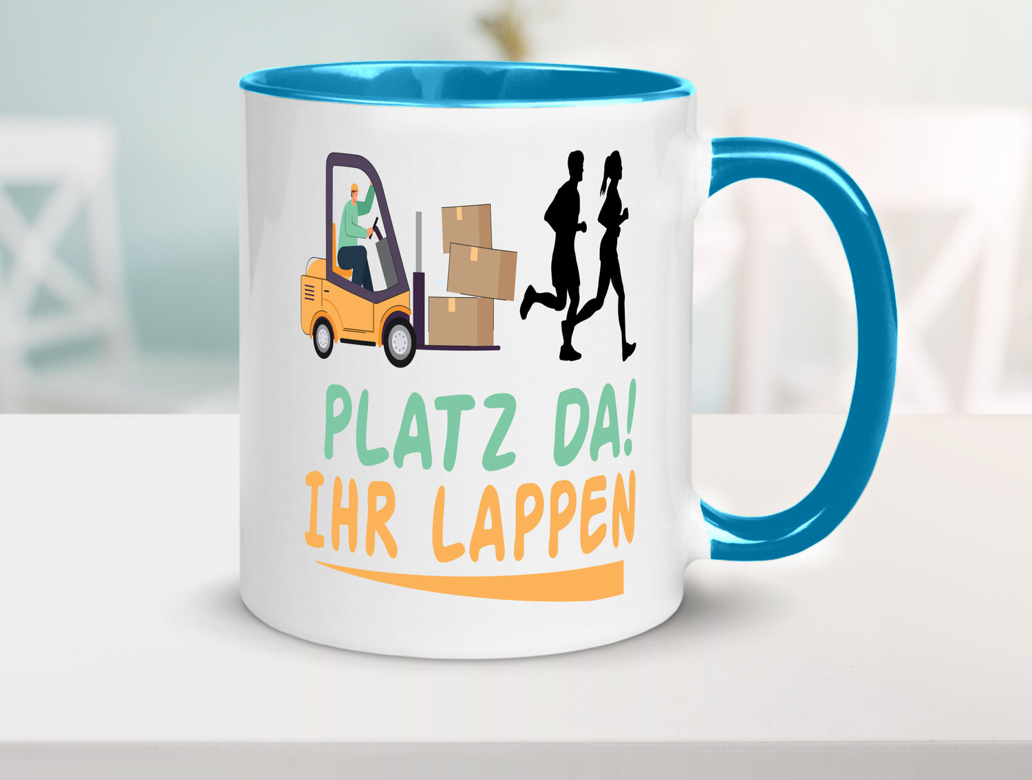Platz da ihr Lappen | Stapler Fahrer Humor Geschenkidee Tasse