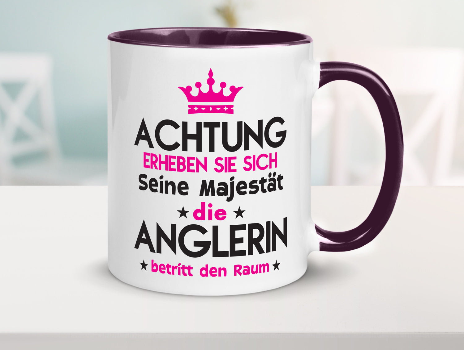 Seine Majestät Anglerin | Angeln Fischerin lustiger Spruch Geschenk Humor