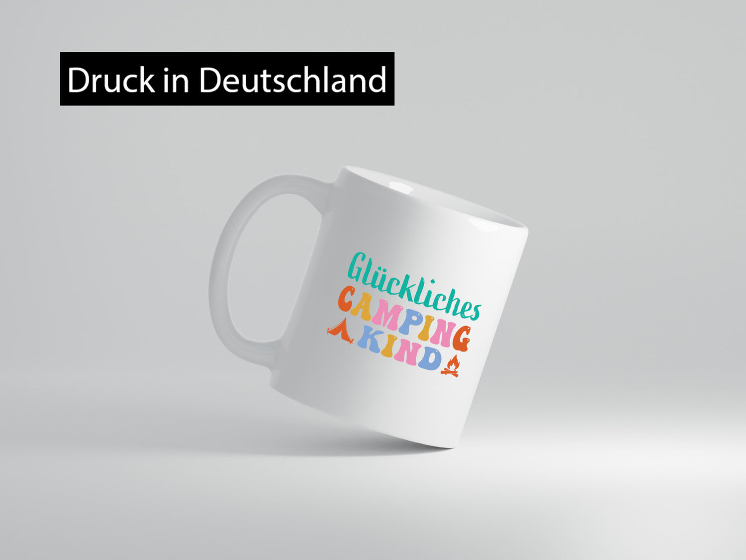 Glückliches | Camping Kind lustiger Spruch Geschenk Humor Geschenkidee Tasse