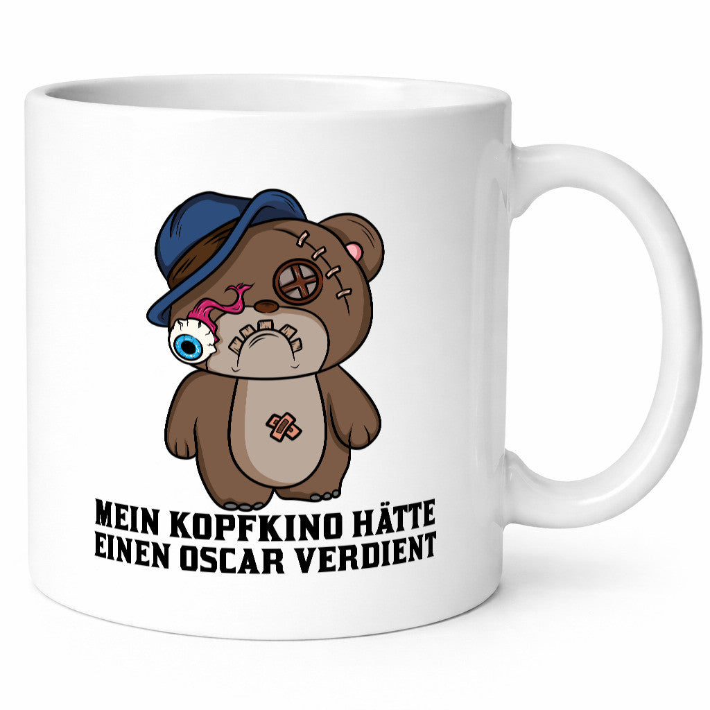 Mein Kopfkino hätte Oscar verdient | kaputter Bär Comic lustiger Spruch